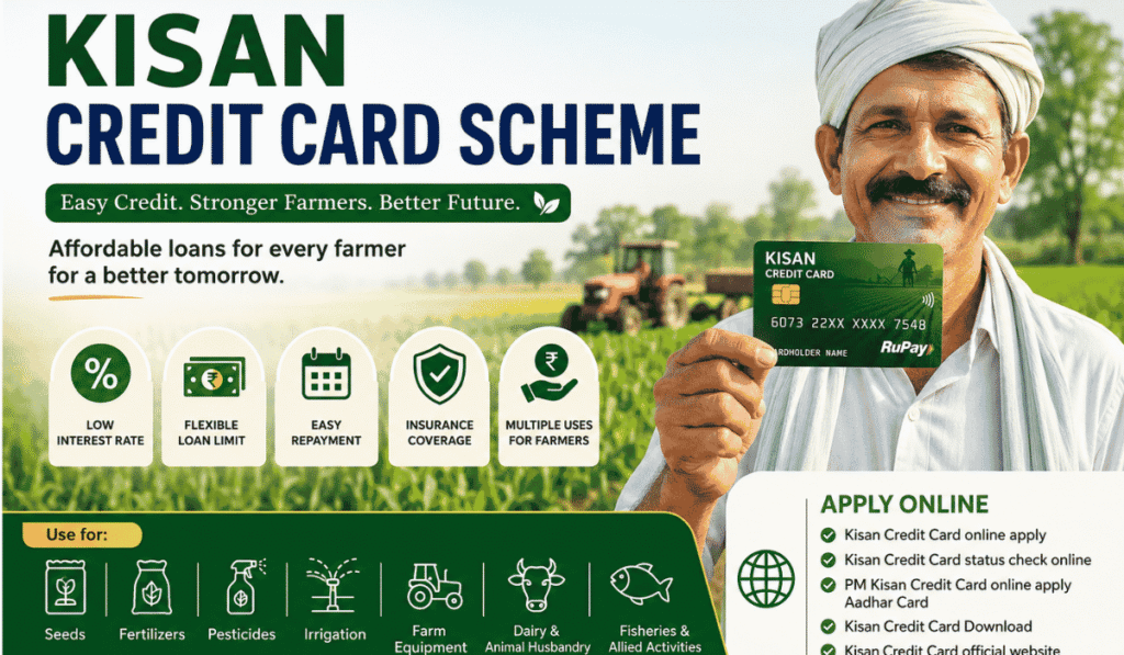Kisan Credit Card Scheme 2026: Online Apply, Eligibility, Benefits and Status